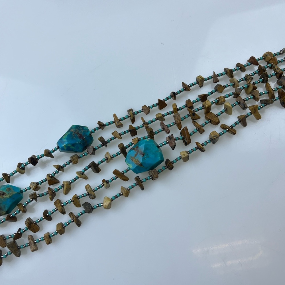 Graziano Beaded Multiple Layer Statement Necklace… - image 4